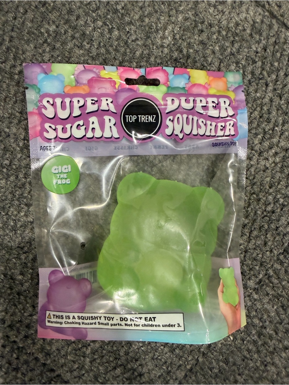 Super Duper Sugar  Squisher Gigi the Frog - Green